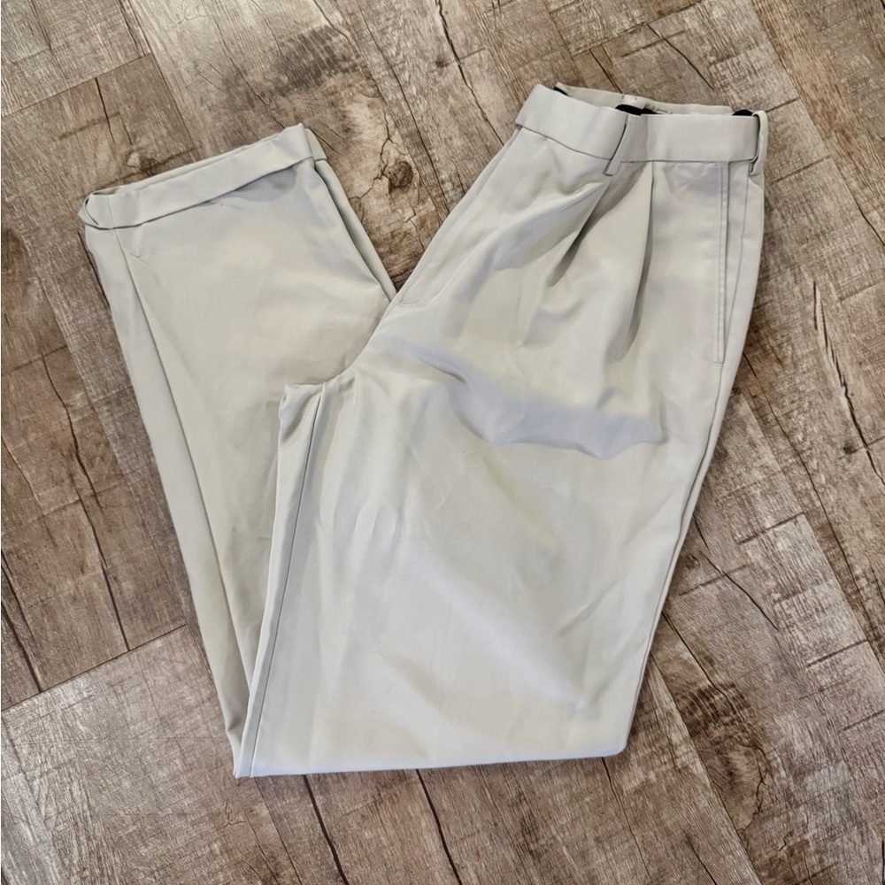 Men’s‎ Roundtree & Yorke Light Khaki Dress Pants 38x36 Cuffed Easy Care